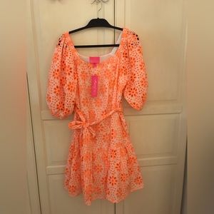 Lilly Pulitzer Kerrigan Elbow Sleeve Eyelet Dress NWT